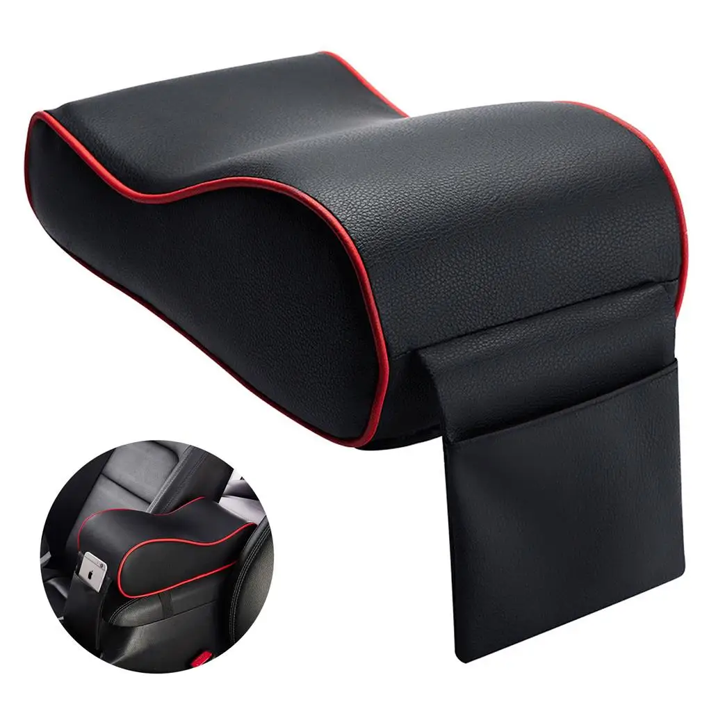 

Car Armrest Pad Ergonomic Central Console Armrest Mat Comfortable Armrest Support with Storage Pocket for Car Vehicles Accessory