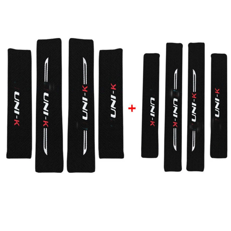 

Для Changan Unik Uni-k 2024 2023, кожаные наклейки на порог автомобиля, защитная пластина, пороговая полоса из углеродного волокна, аксессуары