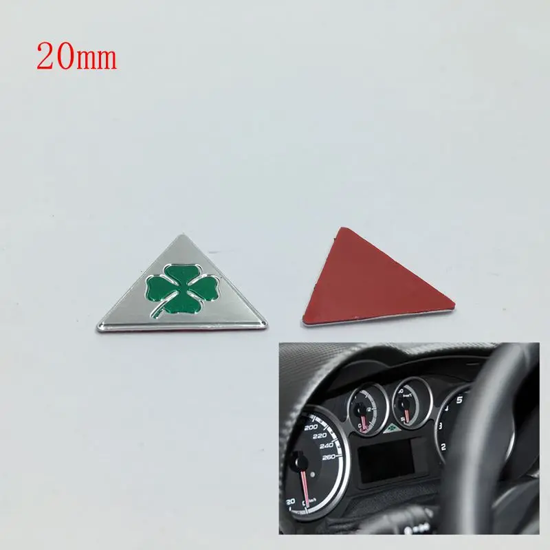 

10pieces 20mm For Alfa Romeo quatrefoil green delta stickers for 159 147 156 166 Giulietta Spider GT 2.0cm Car Logo emblem Badge