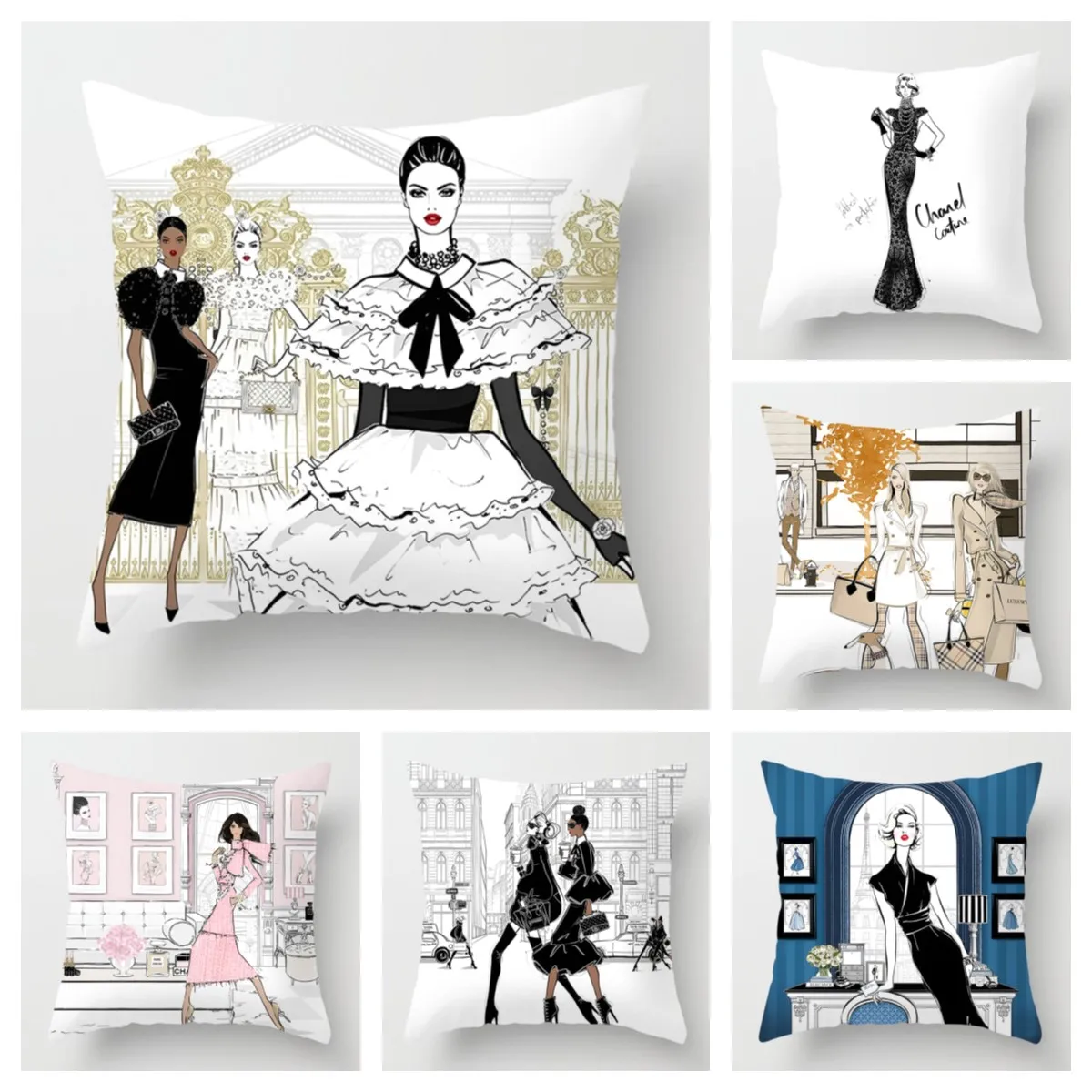 

Скандинавский Париж, модная женская искусственная декоративная наволочка для гостиной, элегантный диван 45*45 40*40 60*60