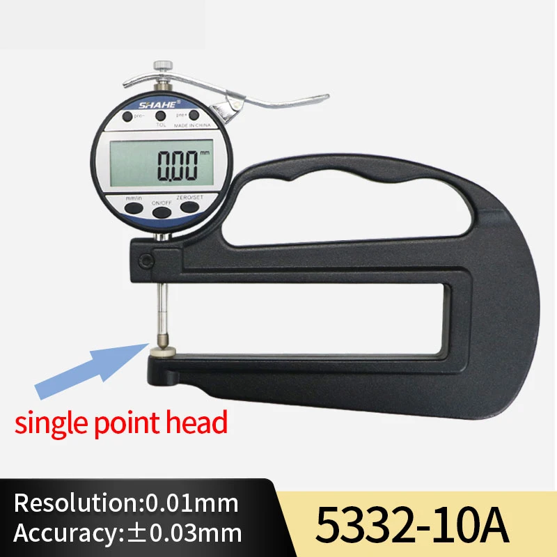 

SHAHE 0-10/25 мм 0,01 мм электронный инструмент для измерения толщины кожи, измеритель толщины бумаги