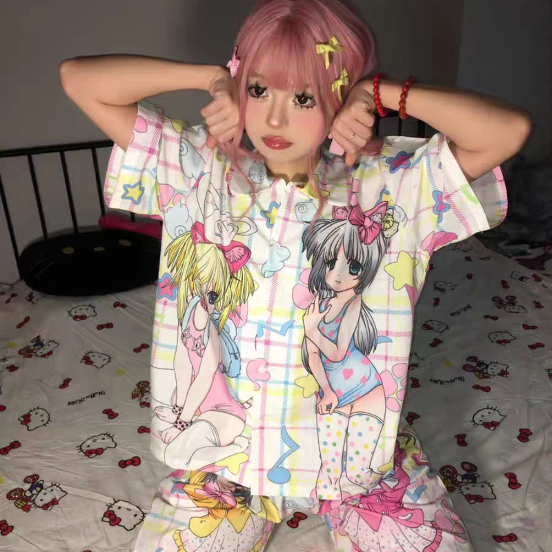 Пижамный комплект женский из двух предметов удобная повседневная модная