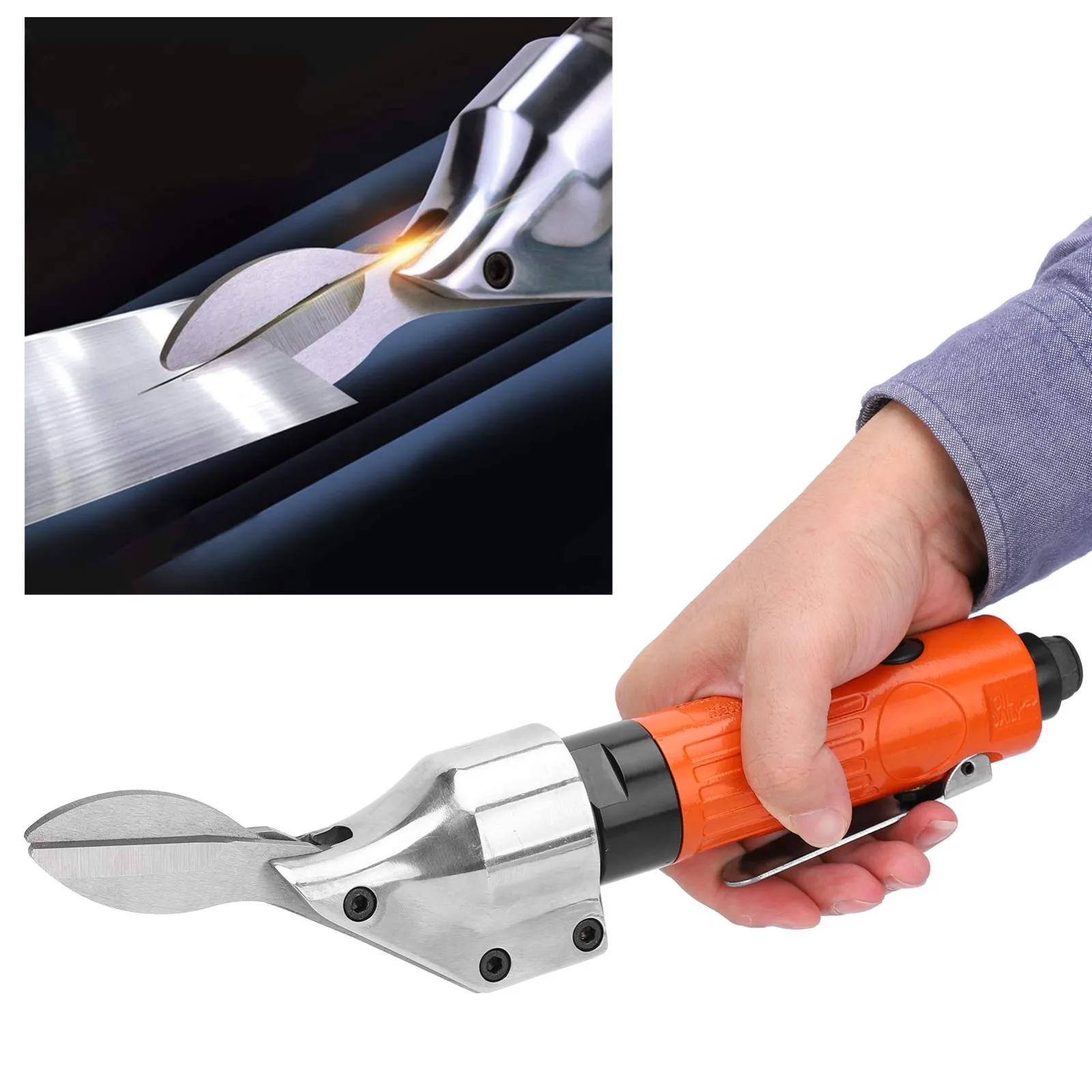 Air Shears 2500rmp Pneumatic Metal Cutter Steel Straight Blade Scissors for Automobile Maintenance Hardware Processing