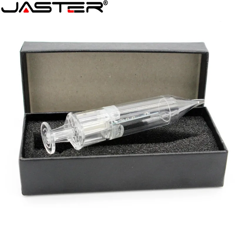 

JASTER Doctor Syringe with Box Flash Drive Pendrive 4GB 8GB 16GB 32GB 64GB 128GB USB 2.0 Pen Drive U Disk Memory Stick Gift