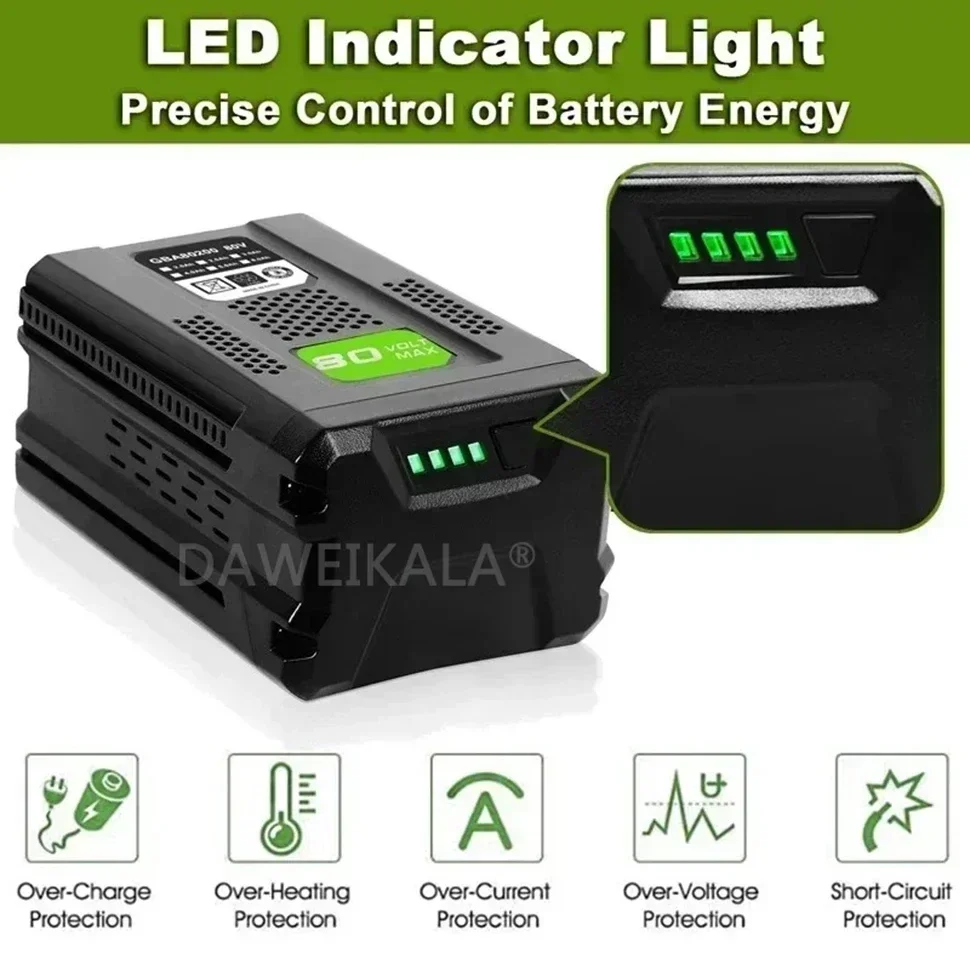 Сменная аккумуляторная батарея для Greenworks 80 В литий-ионная