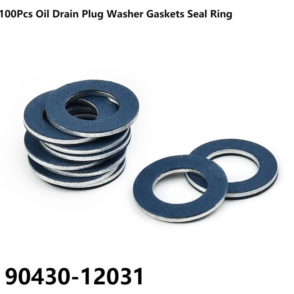 

100Pcs 12mm Oil Drain Sump Plug Washers Gasket Hole Gaskets Crush Washer Seals For TOYOTA For LEXUS For SCION OE90430-12031