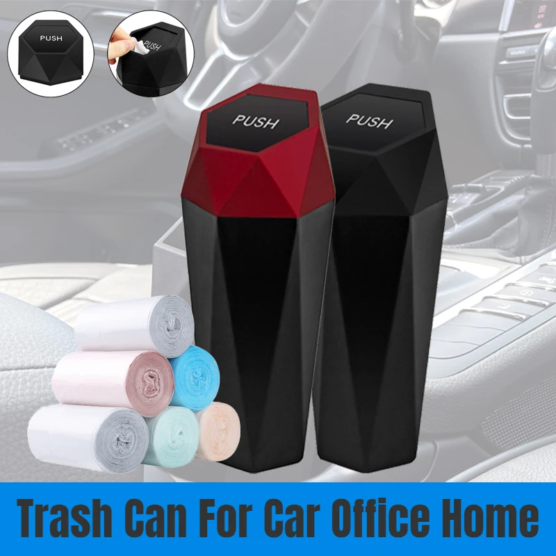 

Universal Car Trash Can Door Seat Back Trash Bin Auto Organizer Storage Box Ashtray Desktop Trash Can