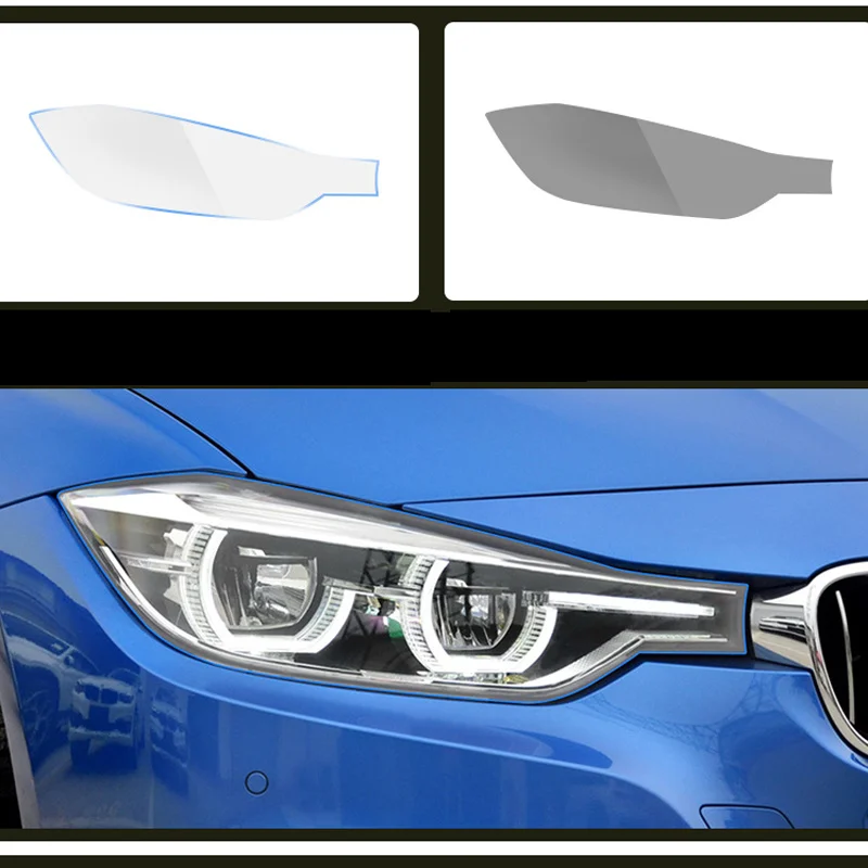 Front Headlamp Car Styling for BMW 1 3 4 6 GT7 Series  Headlamps TPU Smoked Black Headlights Protector Film Accessories Sticker