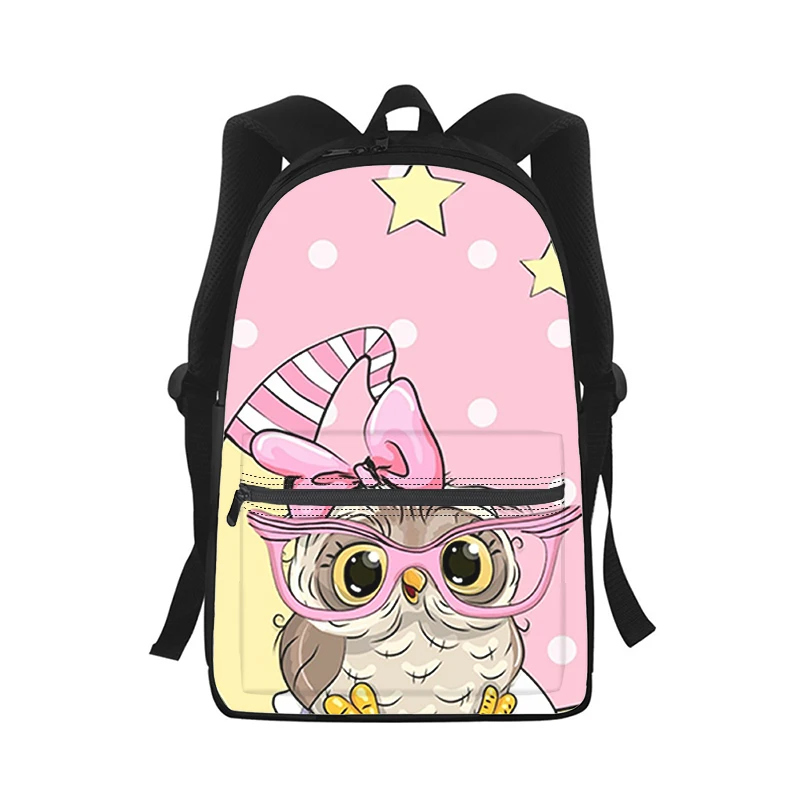 Cartoon animal owls Men Women Backpack 3D Print Fashion Student School Bag Laptop Backpack Kids Travel Shoulder Bag
