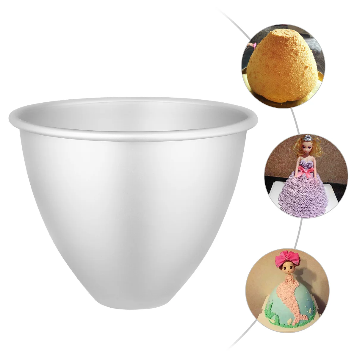 

Cake Panmolddress Baking Bottom Skirthalf Dome Bakeware Round Dessert Shaperpans Hemisphere Mould Shape Bread Sphere Fixed