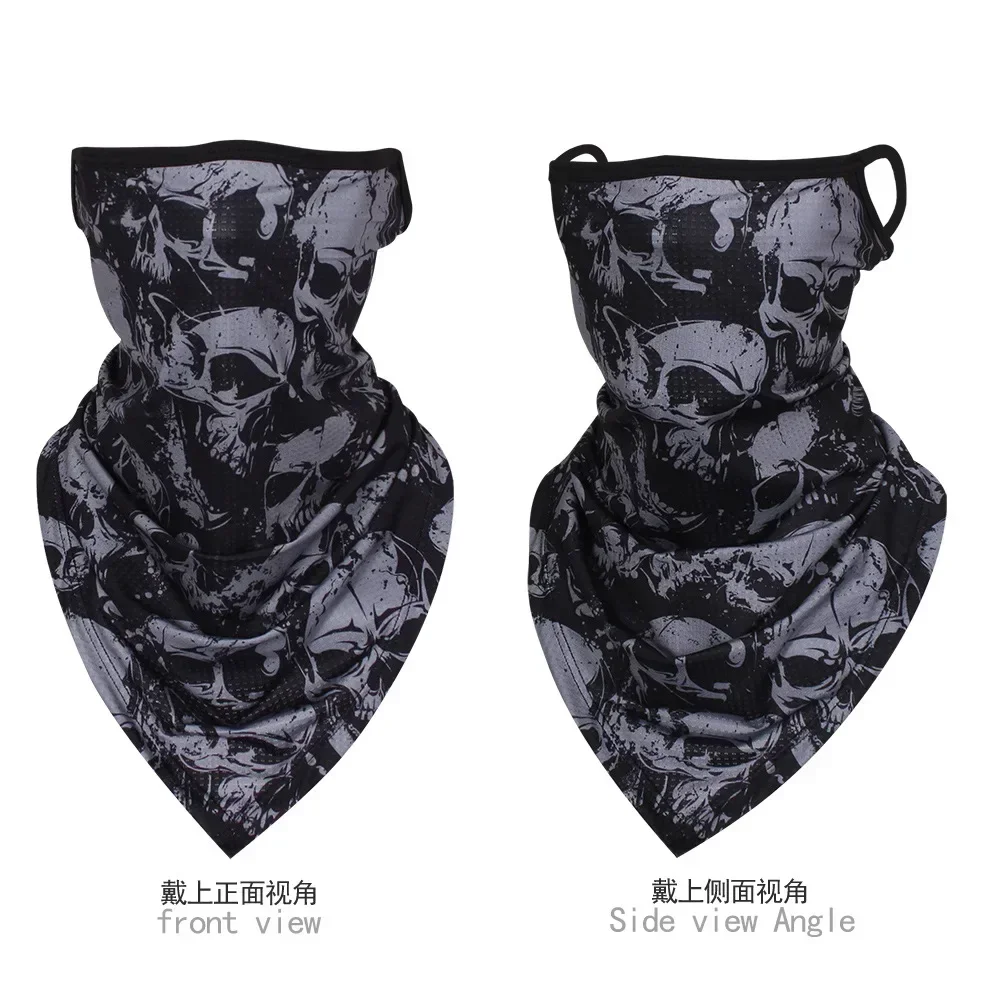 Дышащая эластичная бандана для лица, шарф-труба с черепом, чехол для лица мотоциклиста, грелка для шеи, ветрозащитная, велосипедная маска,