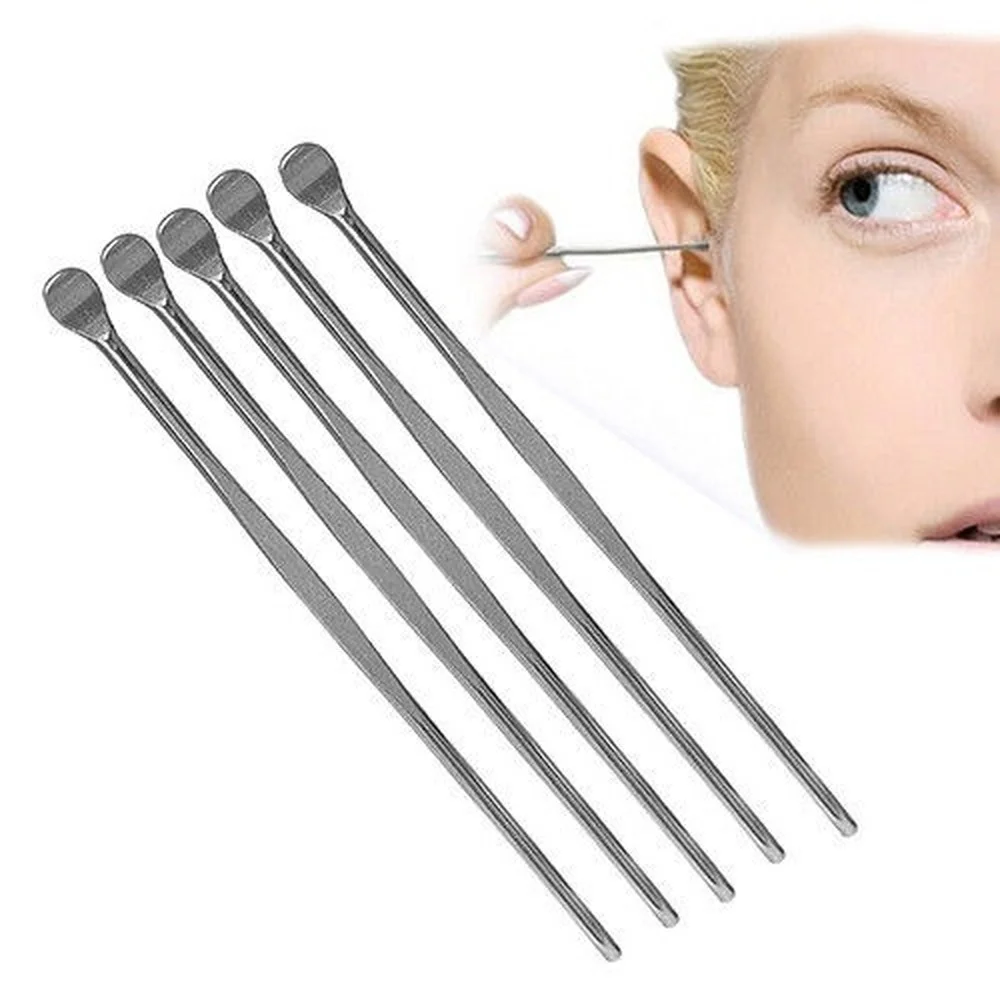 

5Pcs EarPick Unique Design Stainless Steel Ear Pick Wax Curette Remover Cleaner Care Tool
