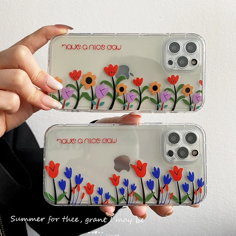 

Art flower Phone Case for iPhone 11 12 13 mini pro XS MAX 8 7 Plus X XR Cover