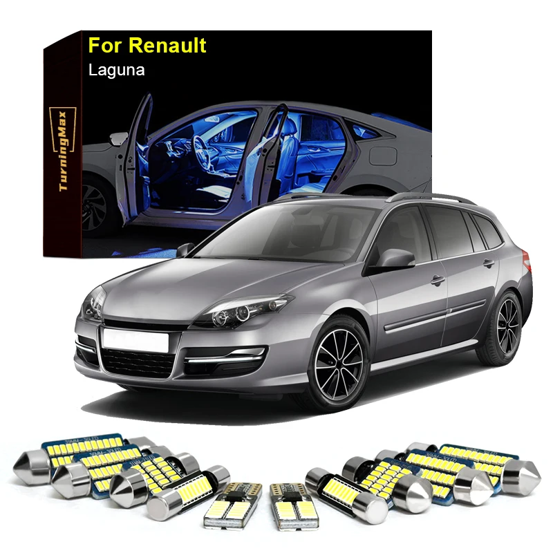 

Canbus Interior Lighting LED Bulb Kit For Renault Laguna mk2 mk3 Coupe 3 2 3d 2001-2015 Trunk Lights Indoor Lamp Car Accessories