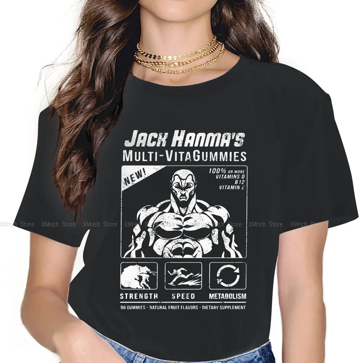 

Essential Feminine Shirts Grappler Baki Hanma Yujiro Dou Manga Oversized T-shirt Goth Vintage Female Blusas