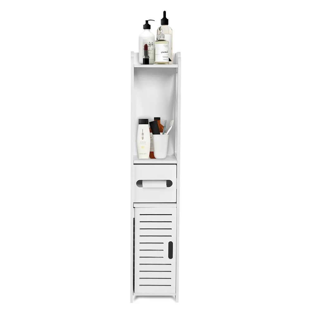 

Bathroom Cabinet 80*15.5*15CM Bathroom Toilet Furniture Cabinet White Wood Cupboard Shelf Tissue Storage Rack Tool Durable