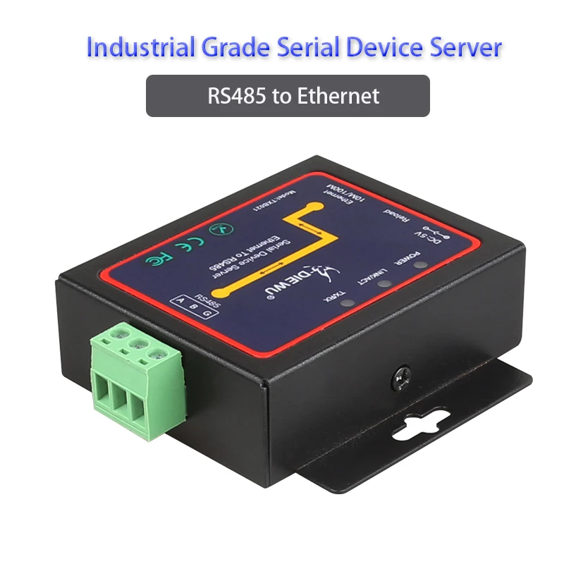 

RJ-45 LAN Adapter TCP/UDP RS485 to Ethernet Converter Industrial Grade Serial Device Server serial networking server RJ45 port