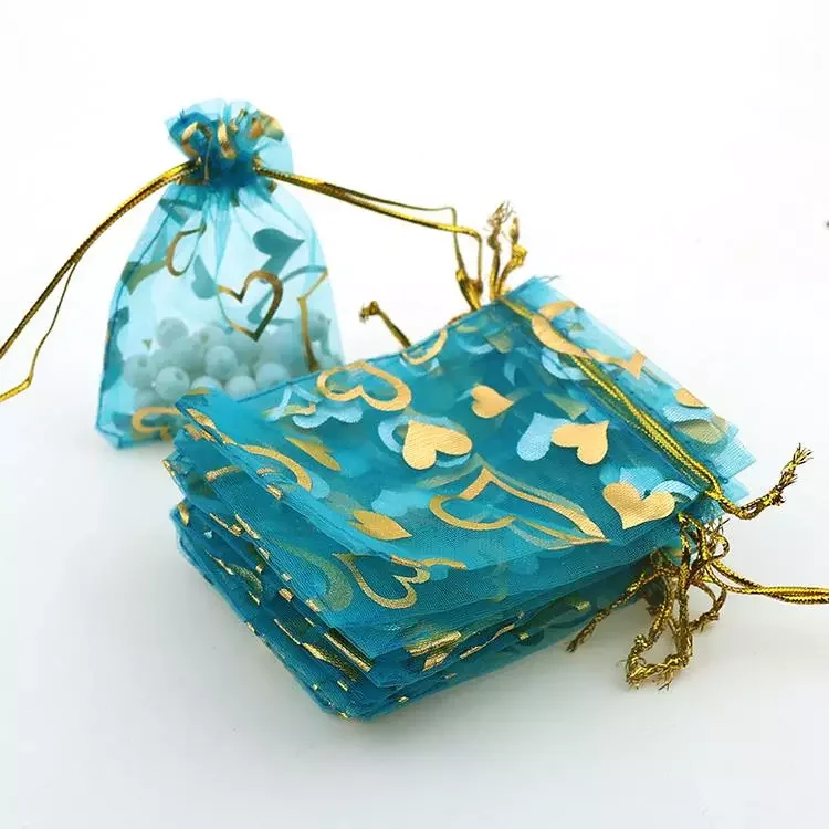 7x9 см светло-голубая бронзовая органза в форме сердца популярные ювелирные