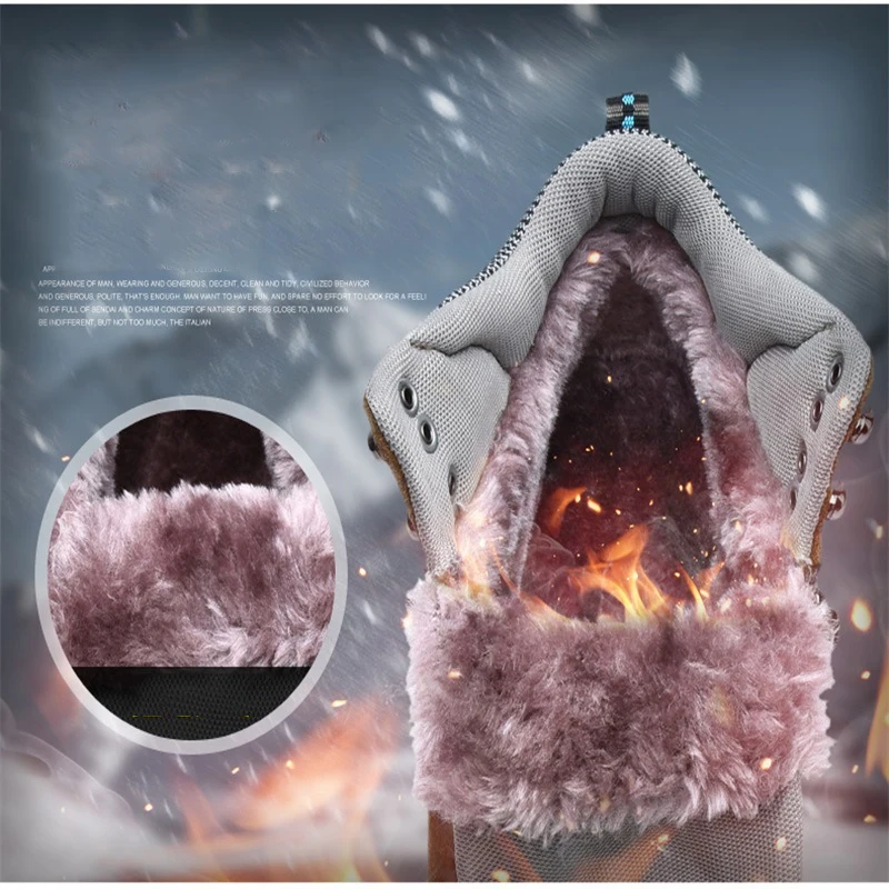 Xiaomi SALUDAS Hiking Boots Men's Winter Boots Outdoor Hunting Boots Men Warm Trekking Boots Climbing Camping Work Shoes Men