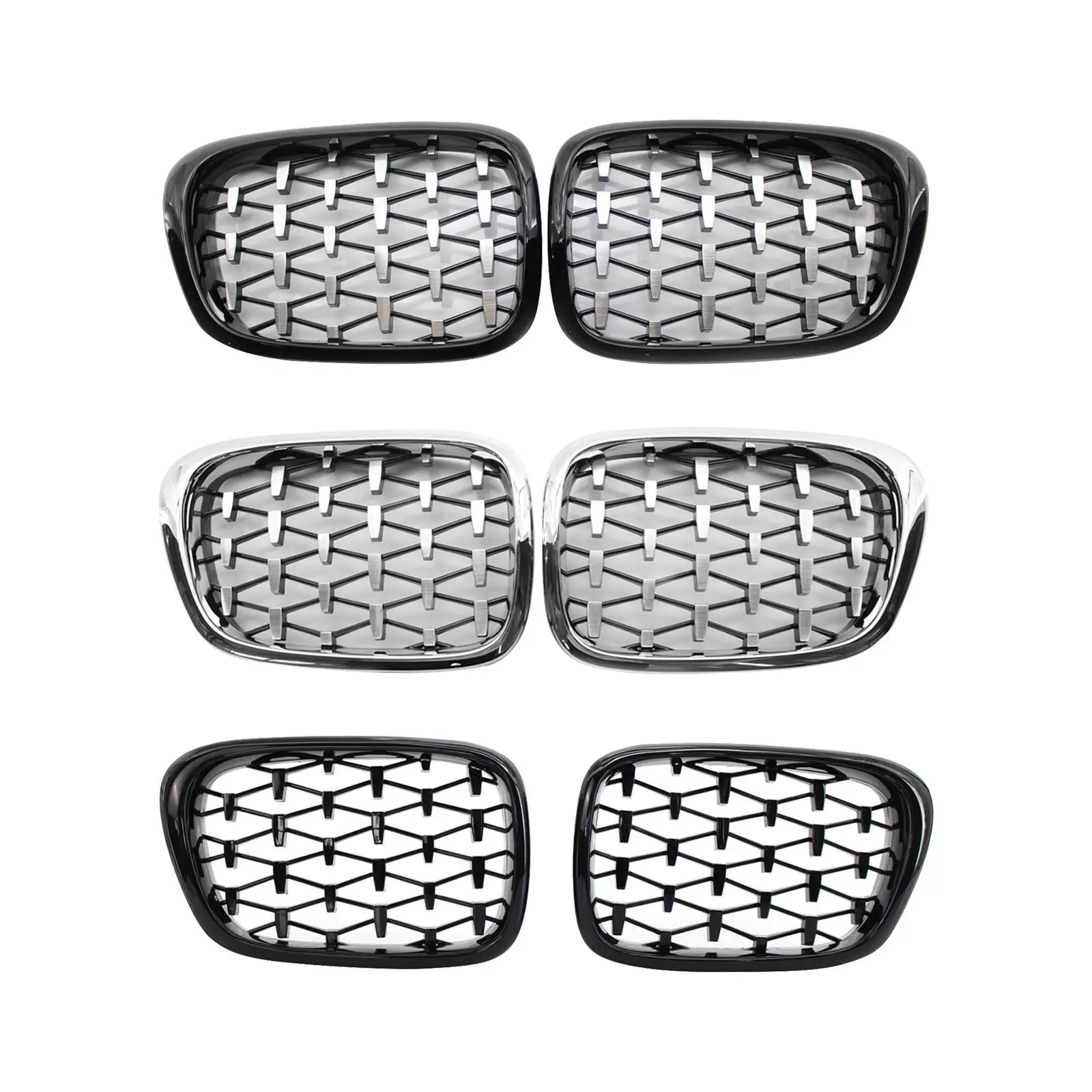 

2Pcs Automotive Front Kidney Grille 51137005838 for BMW 5 Series E39 523i 525D