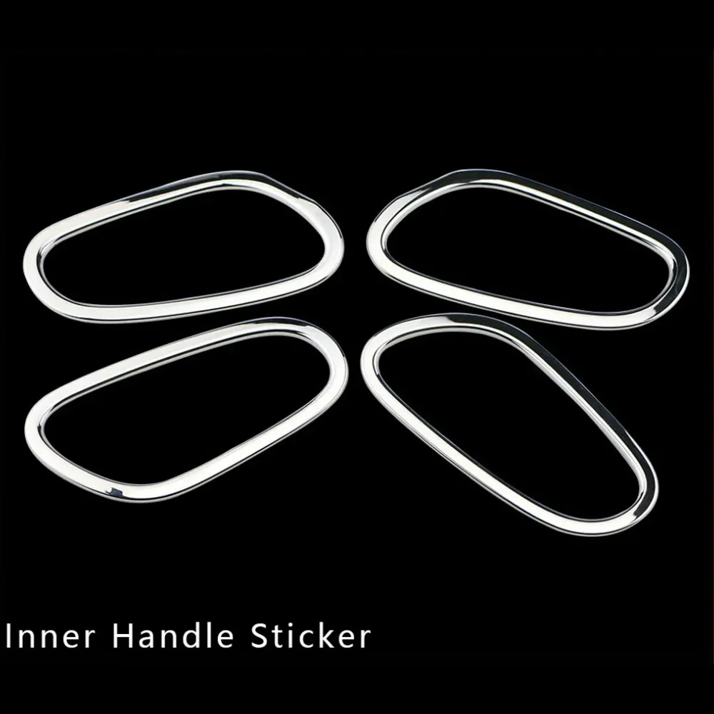 4 шт. ABC хромированная внутренняя дверная ручка автомобиля декоративная рамка