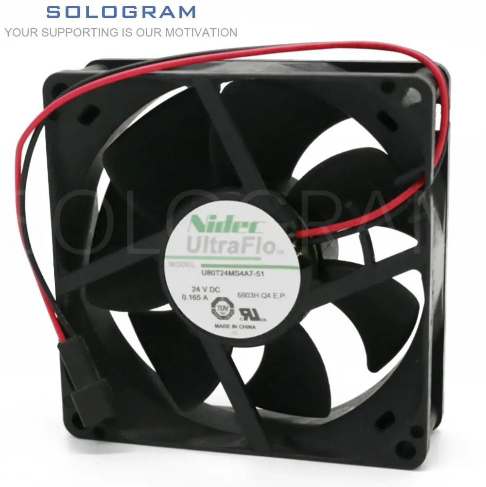 Оригинальный вентилятор охлаждения инвертора Nidec UltraFlo U80T24MS4A7-51 6803H Q4 e. P 8025 80*80*25 мм