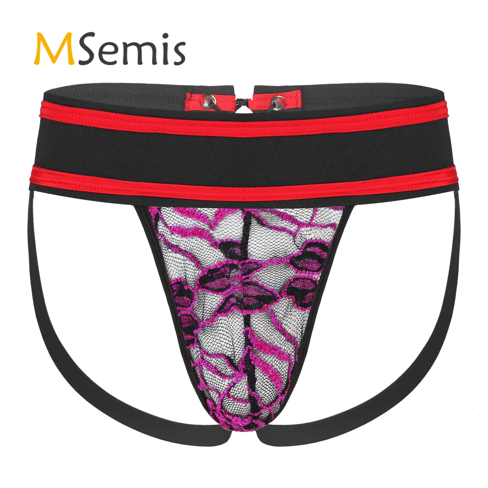 

Мужское нижнее белье, сексуальное нижнее белье, полупрозрачные сетчатые стринги с цветочным рисунком, широкие стринги на шнуровке, стринги,...