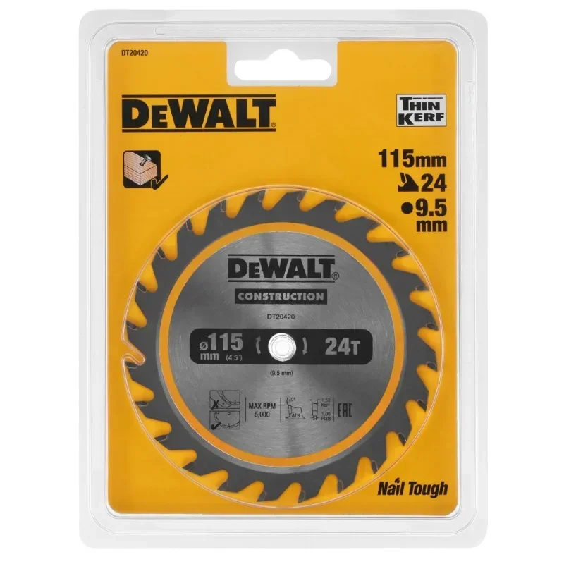 Фото DEWALT DT20420, конструкция, циркулярная пила, беспроводной каркас, 115 мм, 24 т, электроинструмент, аксессуары для DCS571 №4