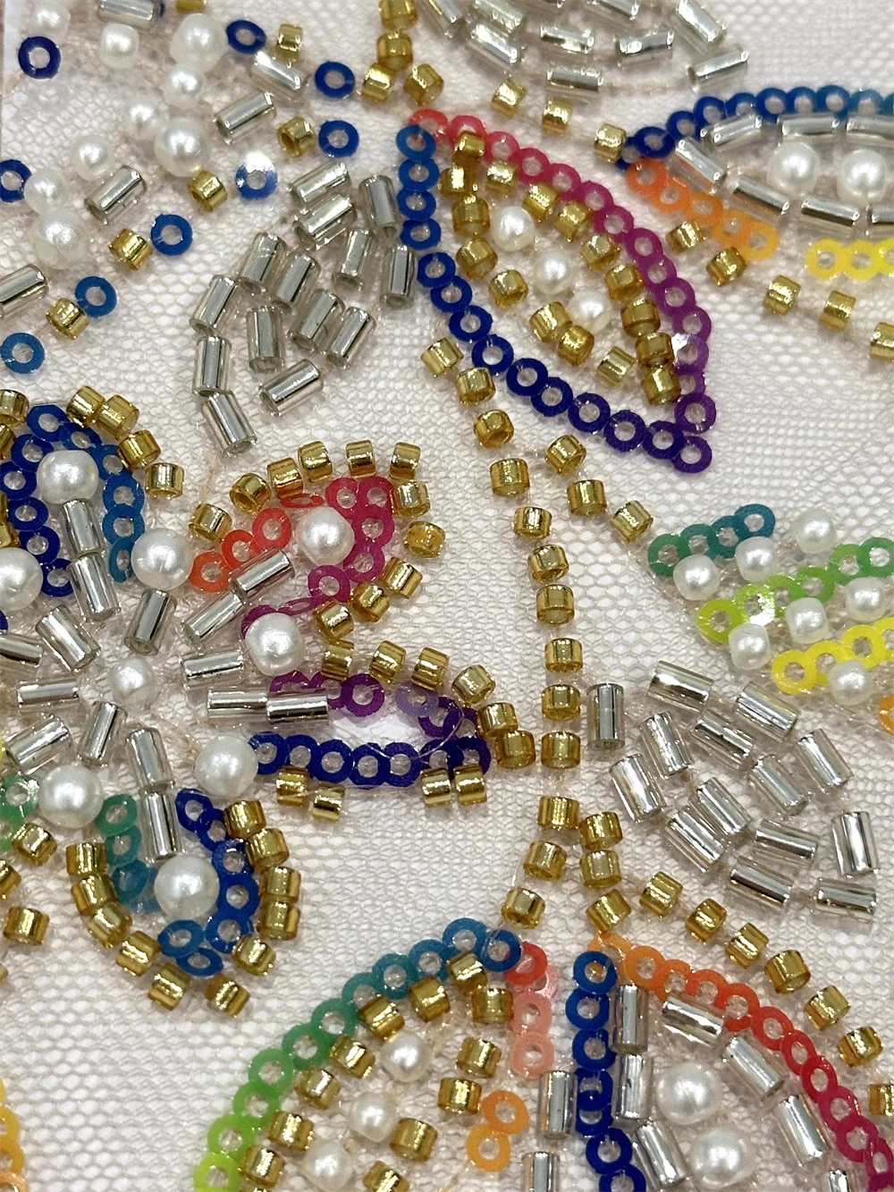 Новейшая африканская сетчатая кружевная ткань 2024 5 ярдов вышитая бисером