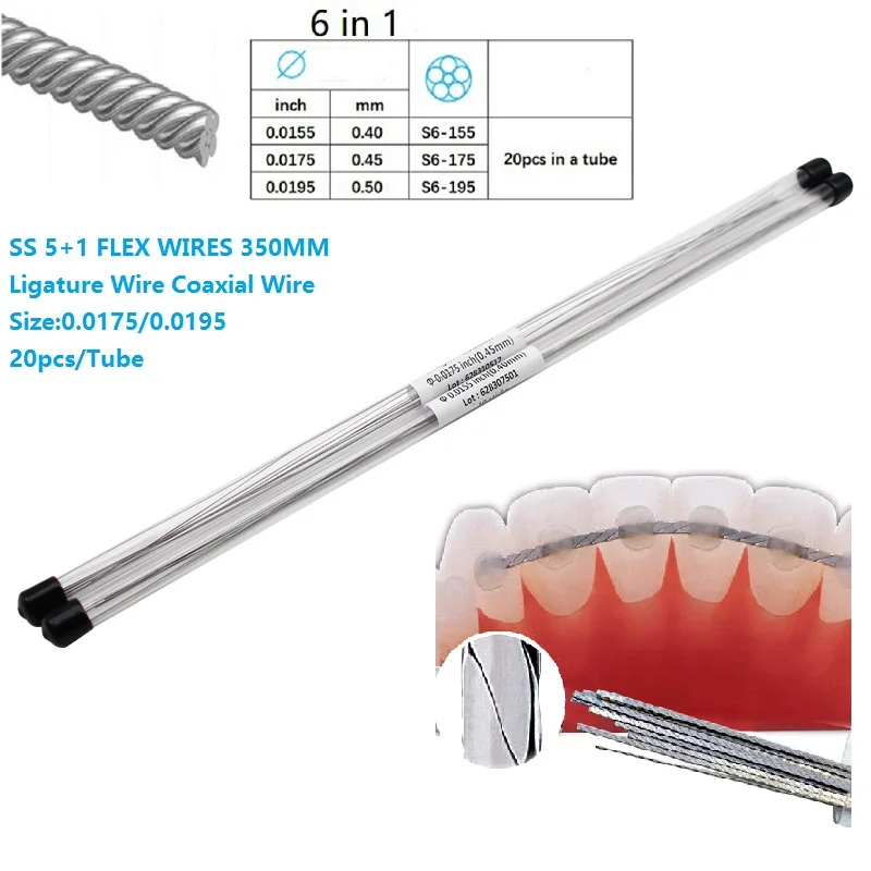 20 шт. Стоматологическая Ортодонтическая Арка из нержавеющей стали лигатурные