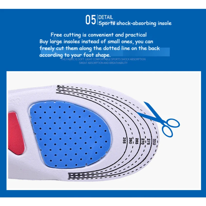  Youpin Breathable Cushioning Military Training Insole Can Be Cut Men Women Absorb Sweat EVA Sports Insole Summer Sneakers
