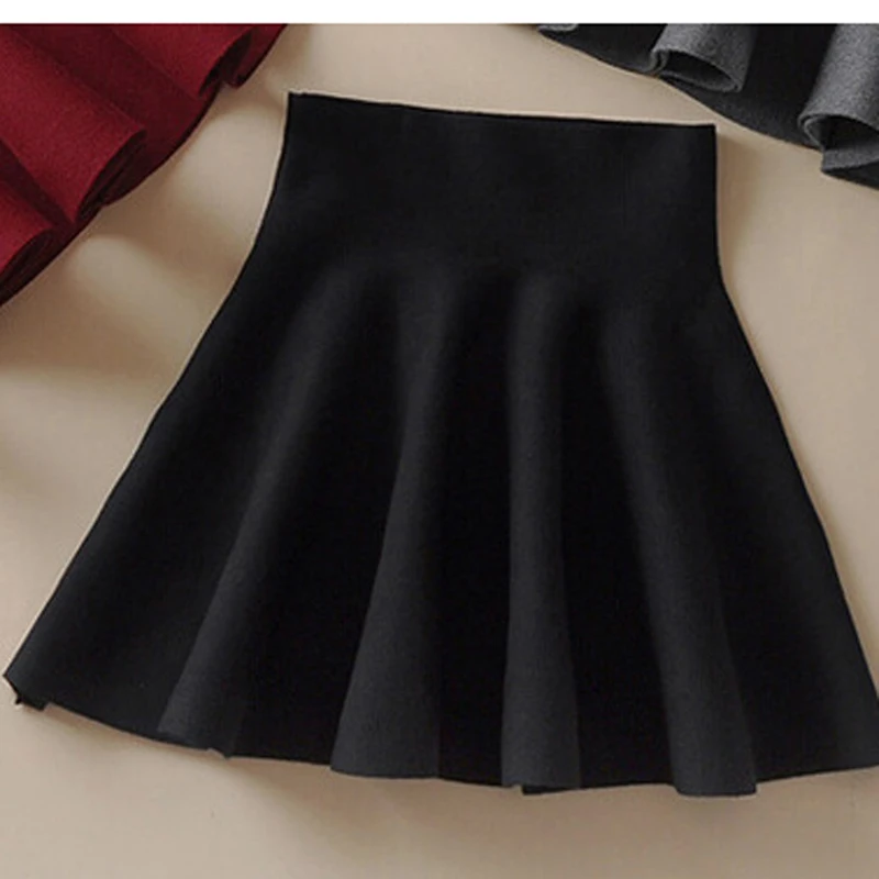 

Summer Skirt Women Pleated Skirts Harajuku Ladies High Waist Pleated Solid Color School Student Skirt Female Clothing