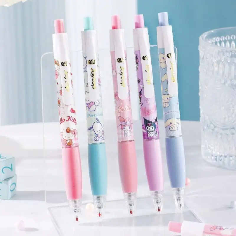 

Kawaii Sanrio Hellokitty My Melody Kuromi Stationery Press Gel Pen Exam Pen Black Signature Pen 0.5Mm Quick Dry Non-Erasable