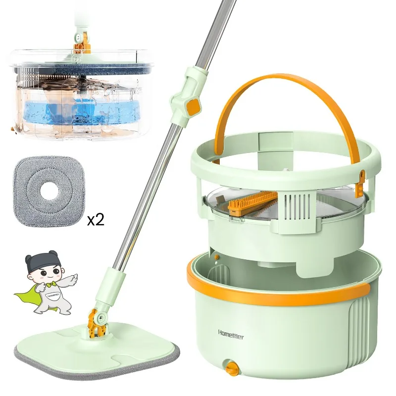 

Household Cleaning Tools Spin Mop Bucket Separates Clean Water & Dirty Water