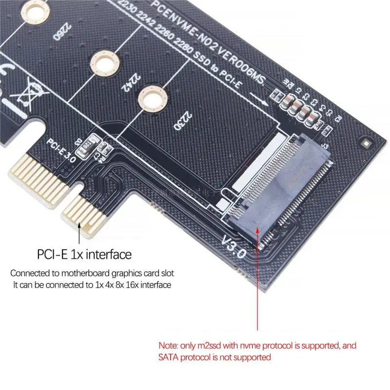 Плата расширения для настольного компьютера M.2 на PCIE X1 M2 жесткий диск NVME протокол