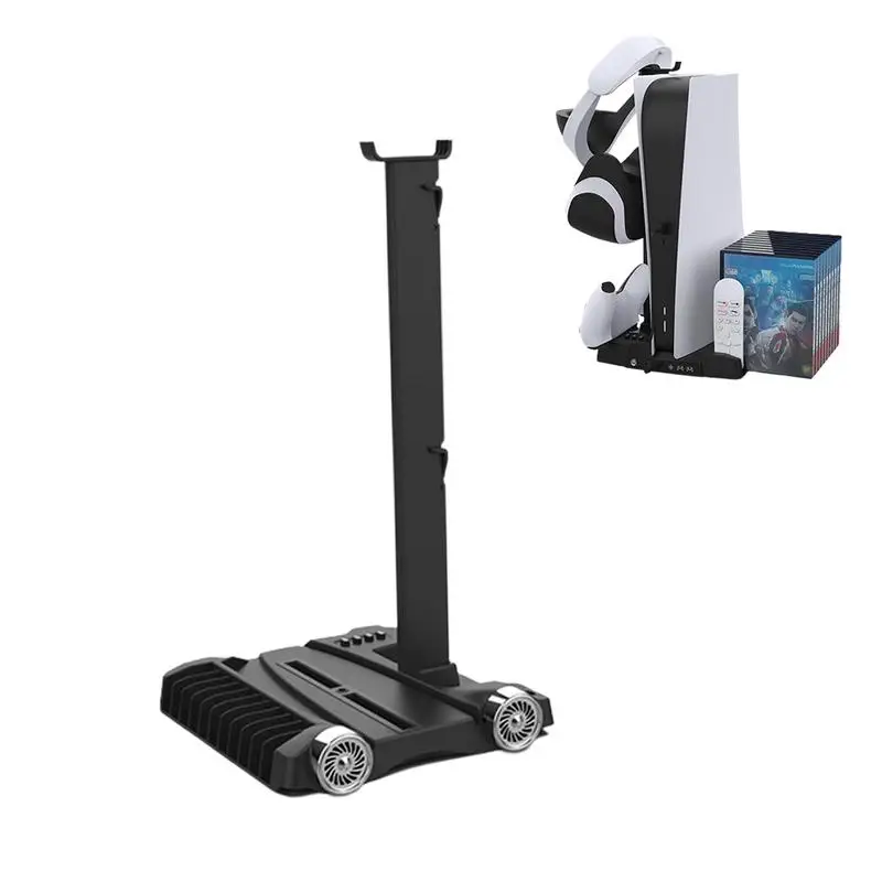 

Вертикальная подставка с ручкой для игровой консоли PS 5, зарядное устройство, игровая консоль, многофункциональная база с охлаждающим вентилятором для зарядки
