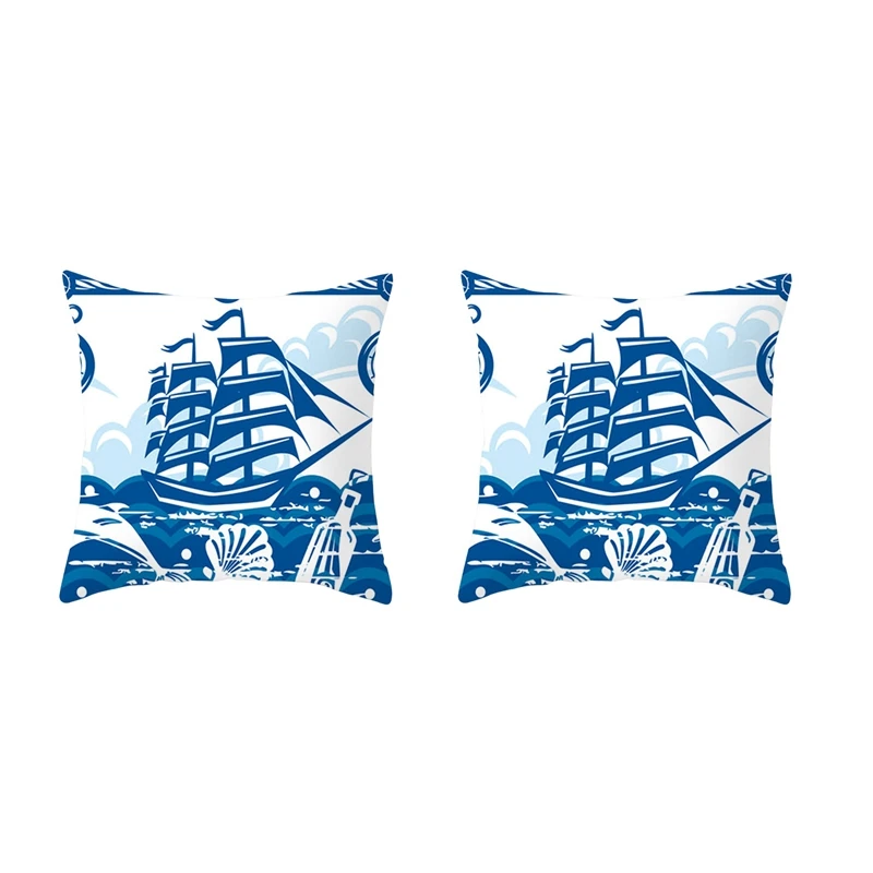 

Наволочка из персиковой кожи с цифровым принтом в средиземноморском океане, товары для дома 14