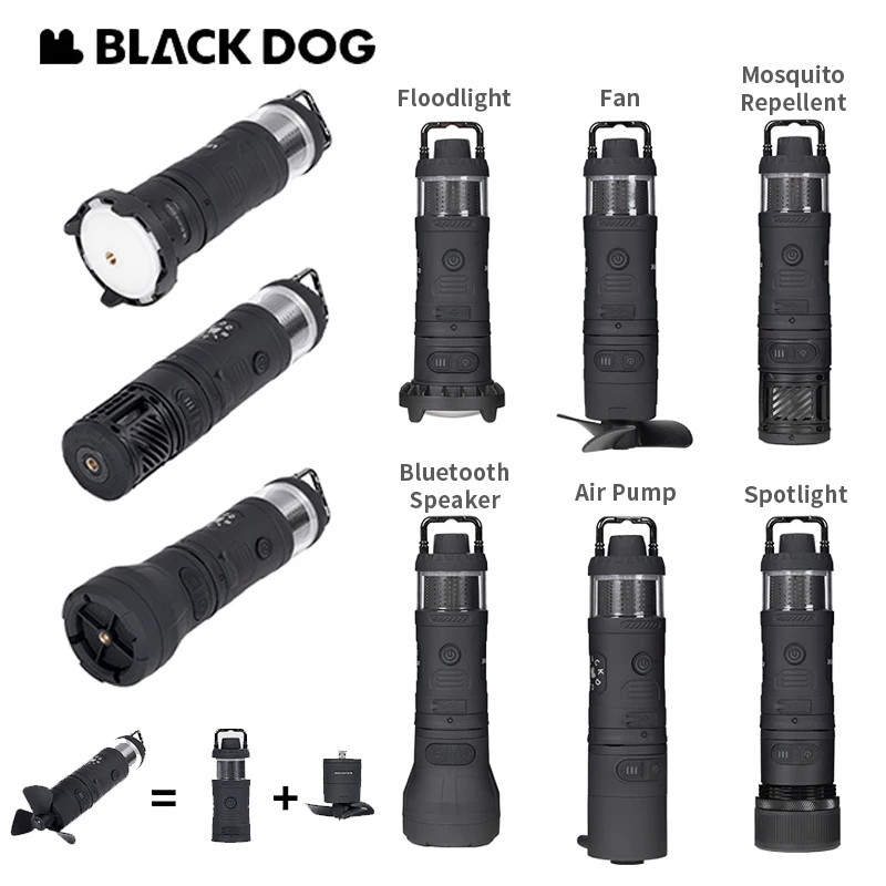 Naturehike BLACKDOG 6 в 1 Кемпинговый светильник Многофункциональный модуль Лампа против