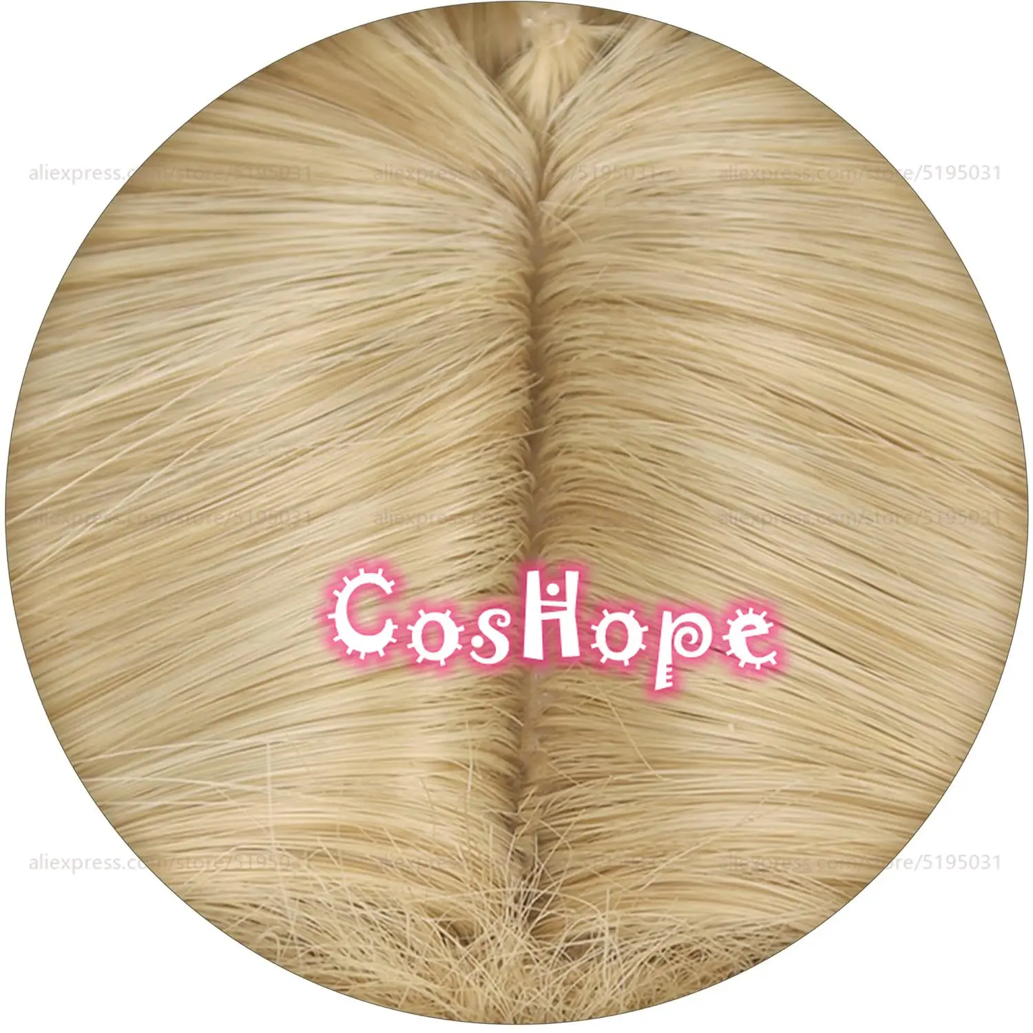 Парик для косплея Yanqing льняной термостойкий длиной 50 см с конским хвостом