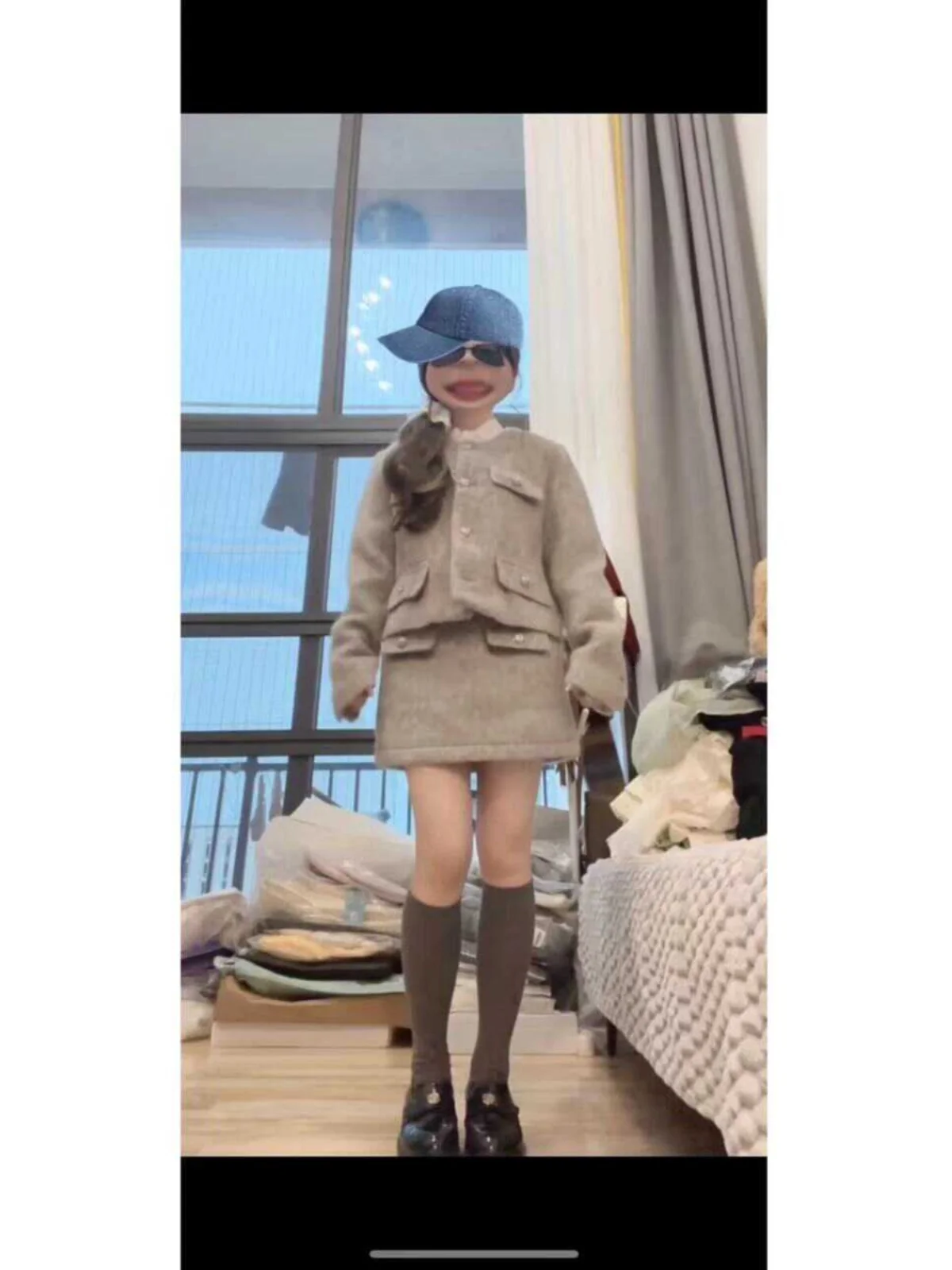 Изящное платье во французском стиле в ретро 2024 осенне-зимний светский комплект