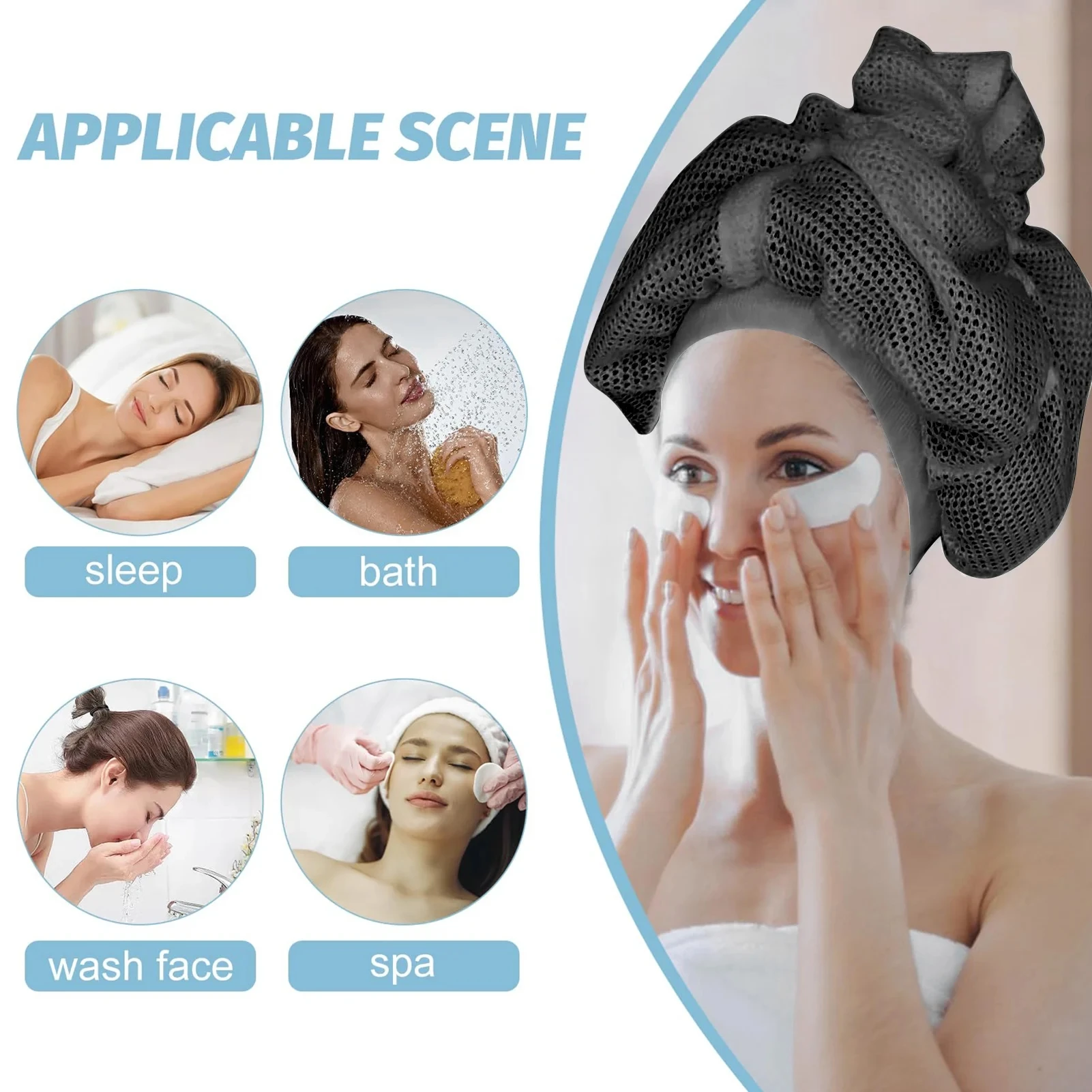 1 шт. сетчатые колпачки для вытирания кудрявых волос