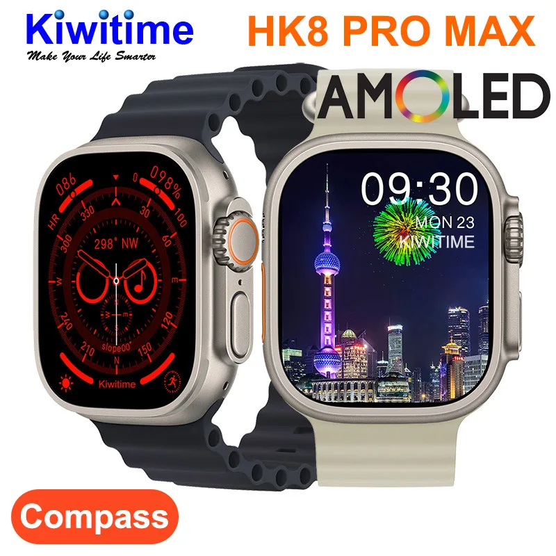 

2023 KIWITIME HK8 Pro Max Gen2 ChatGPT Smart Watch IWO Series 8 Ultra 49mm AMOLED Compass NFC Heart Rate Monitor Men Smartwatch