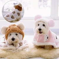warm dog cloak blanket winter polar fleece pet dog coat blanket for corgi schnauzer small and medium dogs clothing dog supplies