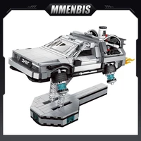 m menbis 868pcs back to future car suspension building blocks cars toys science fiction figures birthday gifts for kids adult