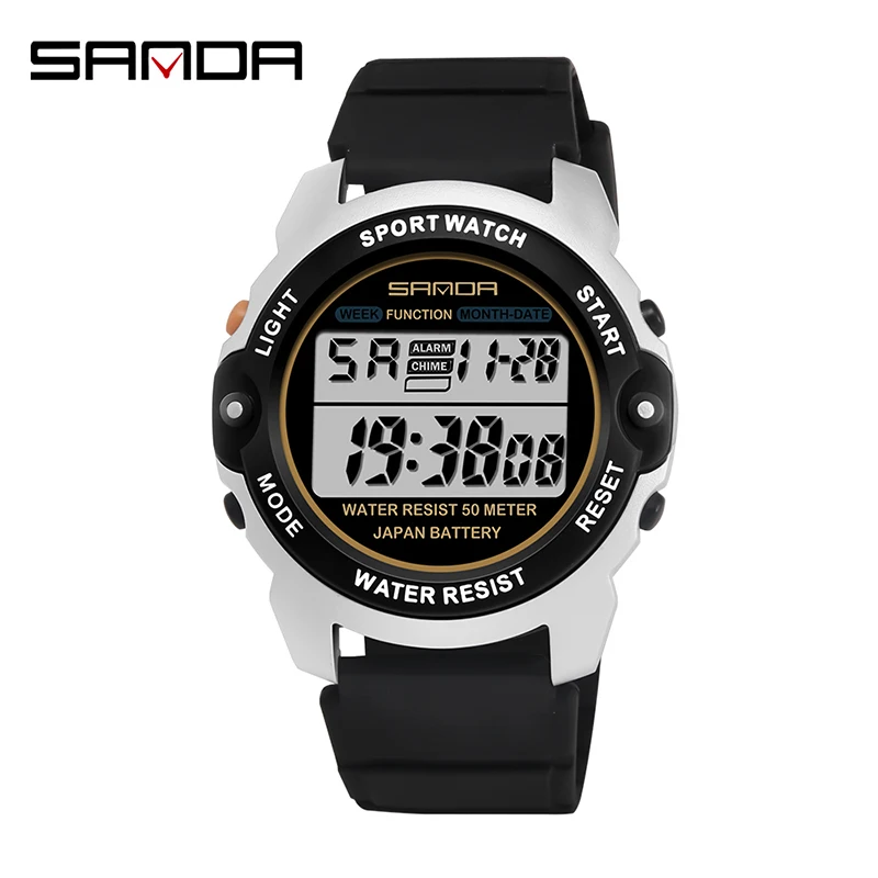 

SANDA Sports Women Watches Fashion Casual Waterproof LED Digital Watch Female Wristwatches For Women Clock Relogio Feminino 6003