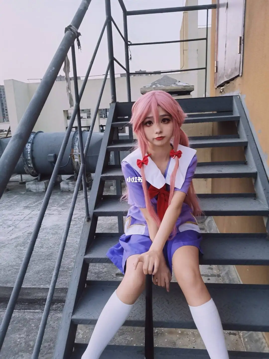 Gasai Yuno парик Длинные розовые волосы Аниме Косплей в стиле манги Будущее Дневник