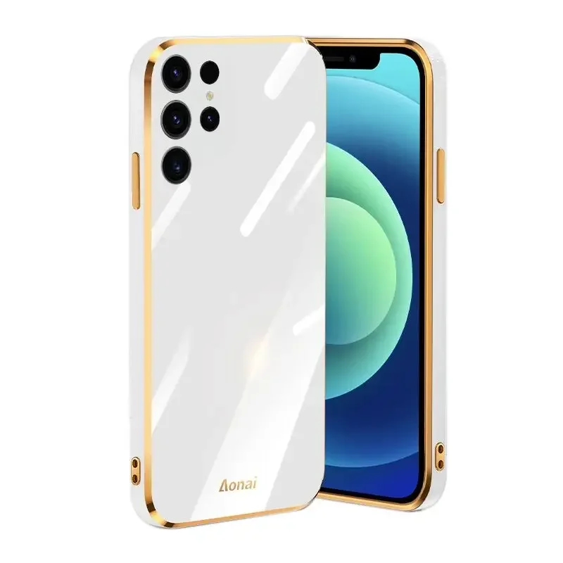 Роскошный силиконовый чехол для телефона Samsung Galaxy S25 Ultra Plus 5G с квадратным