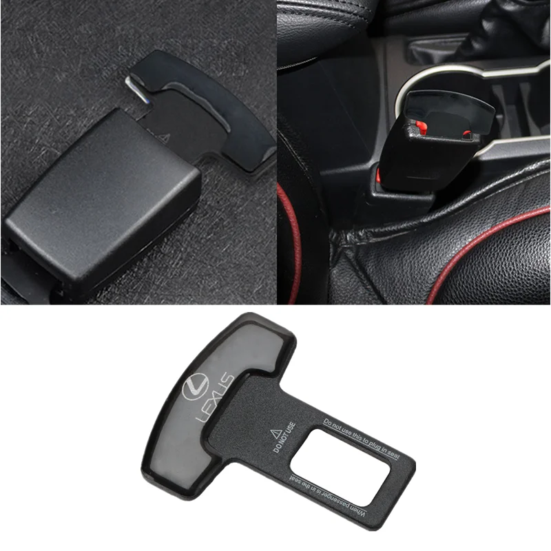

1/2pcs Quality Alloy Car Seat Belt Cover Clip Safety Belt Plug For Lexus CT200h F Sport ES LS IS GS LC RC GC RX UX NX LX