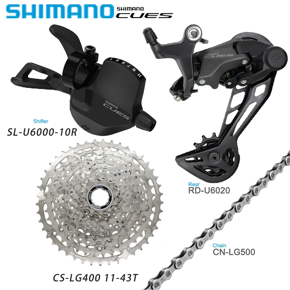 SHIMANO сигналы U6000 MTB велосипед 1X10S рычаг переключения передач SL RD-U6020 и LG500 цепные переключатели 10V LG400 маховик 11-43T комплект