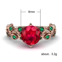 exquisite botanical style ladies engagement rings romantic rose shape design jewelry accessories girlfriend gifts
